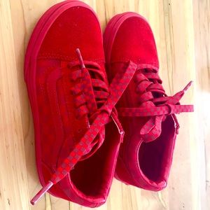 Vans kids checkered sneaker size 1.